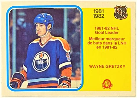 Wayne Gretzky O Pee Chee Edmonton Oilers Hockey Nhl Goal Leader