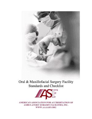 Fillable Online Oral Maxillofacial Surgery Facility Standards And