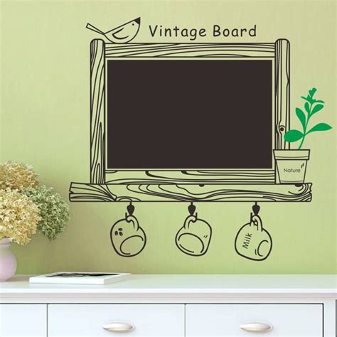 The Board Wall Stickers PVC Removable Waterproof Blackboard Stickers Office Living Room Art ...