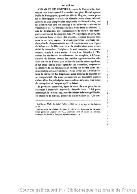 M Moires Pour Servir L Histoire Des Comt S De Valentinois Et De Diois