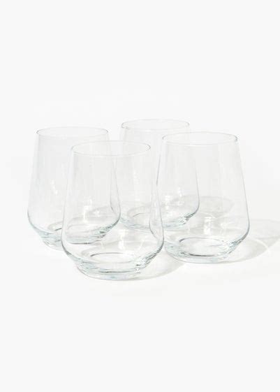 4 Pack Red Wine Glasses 22cm X 6cm Matalan