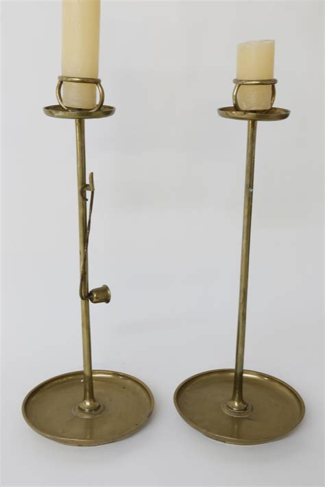 Pair Of Japanese Bronze Candlesticks Pair Of Japanese Bronze