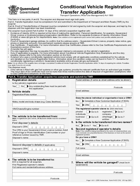 Vehicle Transfer Application Form Qld Fill Out Sign Online DocHub