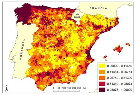 Mapa De Riesgo De Incendios En España