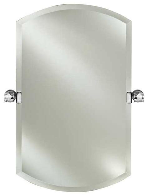 Mirror Crown Arch Frameless Beveled Wall Mirrors 12 Of 15 Photos