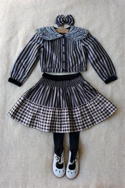 Bonjour Lurex Stripe Skirt And Bow S4 8 Little French Heart