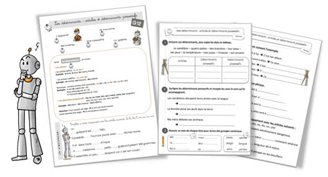 Determinants Exercices Et Le On Ce Bdg Grammaire Ce