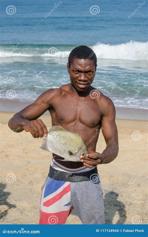 Robertsport Liberia January 26 2014 Portrait Of African Fisherman