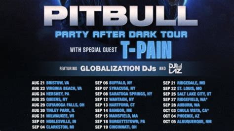 Pitbull Announces Party After Dark Tour Dates Alongside T Pain And