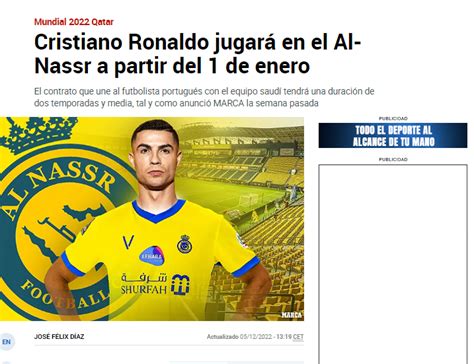 Cristiano Ronaldo Signs For Saudi Arabian Club Al Nassr Marca Atelier