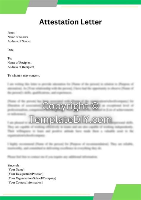 Attestation Letter Sample Template With Examples In Pdf And Word