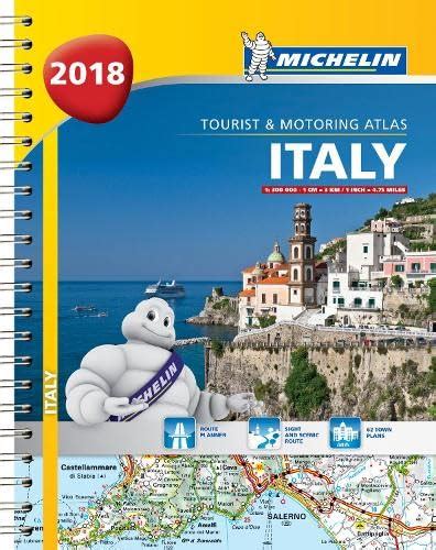 Italy Tourist And Motoring Atlas 2018 A4 Spiral 2018 Michelin Road