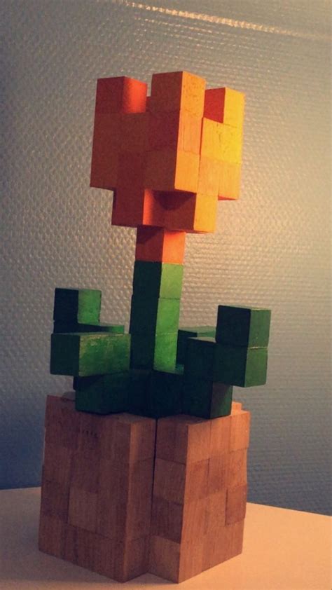 The Original Inch Minecraft Style Rose D Printed Etsy Artofit