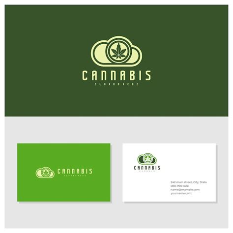 Premium Vector Cloud Cannabis Logo Vector Template Creative Cannabis