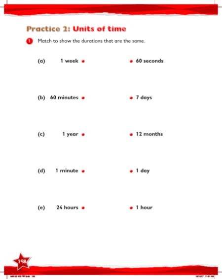 Units Of Time Maths Year 3