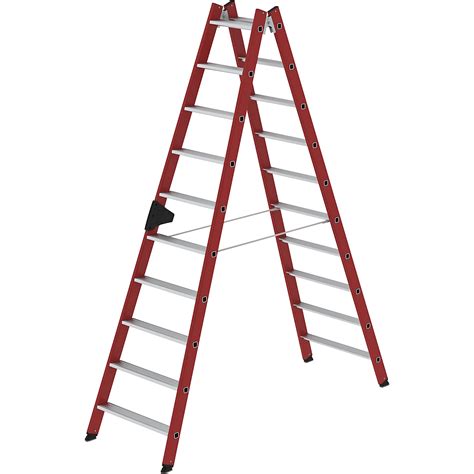 Plastic Ladder MUNK With Ribbed Aluminium Steps Kaiserkraft