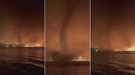 ‘fire Tornado In British Columbia Captured On Video During Raging