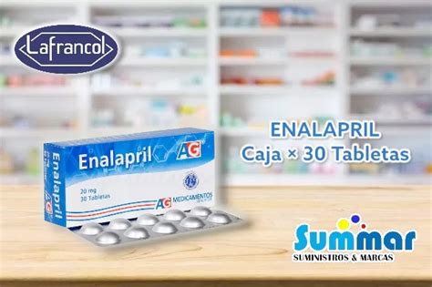 Enalapril 20mg Caja X 30 Tabletas Ag