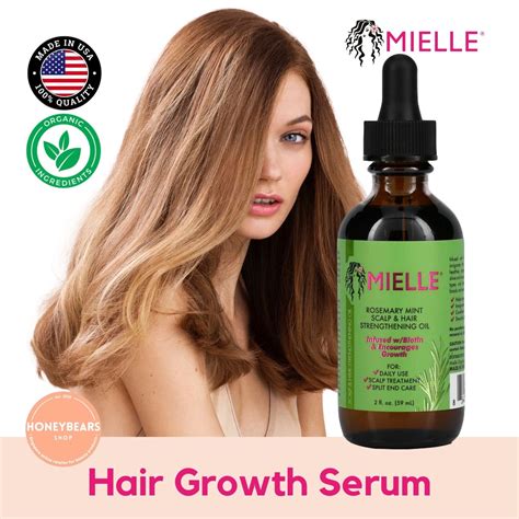 Mielle Rosemary Mint Scalp And Hair Strengthening Oil Growth Serum 2oz 59ml Shopee Singapore