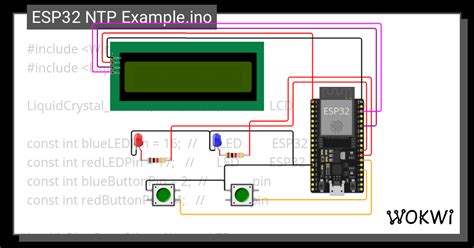 ESP32 NTP Example 4B030023 Ino Wokwi ESP32 STM32 Arduino Simulator