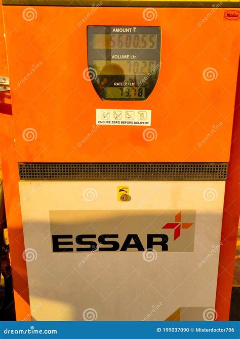 Petrol Pump Display And Machine With Essar Logo Editorial Image