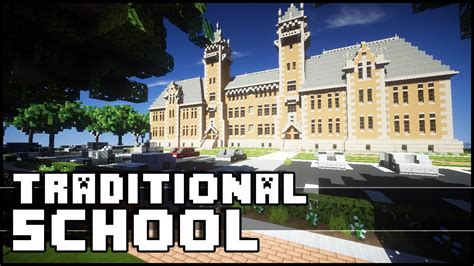 Minecraft Beautiful Traditional School Youtube