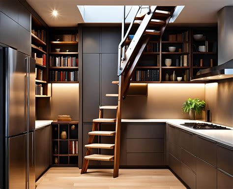 This Old Library Ladder Now Stars In A Sleek Modern Kitchen Corley