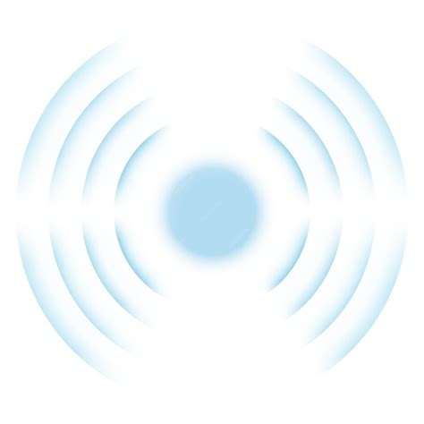 Premium Vector Radio Signal Spot With Blue Concentric Sound Circles