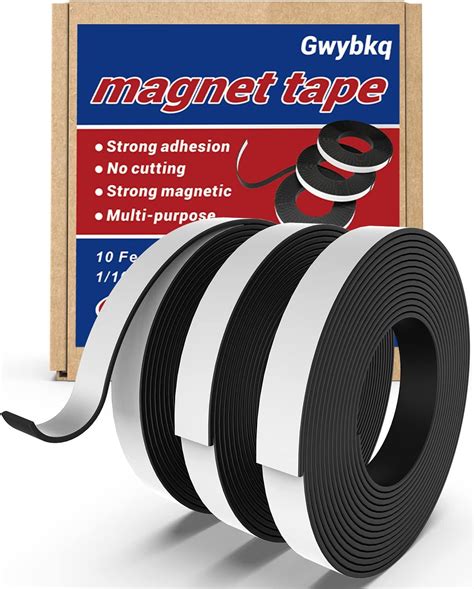 Magnetic Tape 3 Rolls 30ft Flexible Magnet Strips With