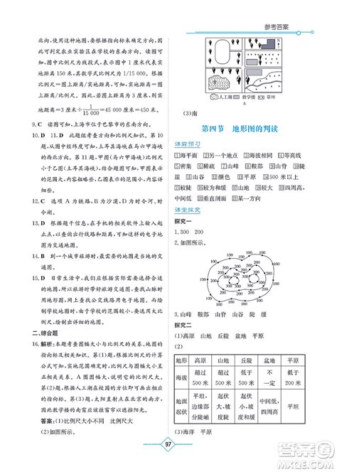 湖南教育出版社2021学法大视野七年级地理上册人教版答案 答案圈