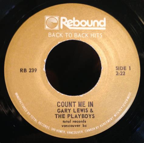 Gary Lewis And The Playboys Count Me In This Diamond Ring Vinyl