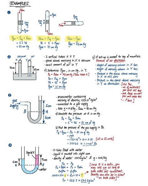 Liquid Pressure Summary Part 2 Evans Space Engineering Notes