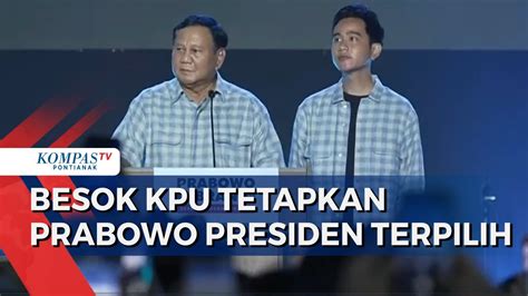 Sidang Di MK Selesai KPU Tetapkan Prabowo Gibran Presiden Wapres