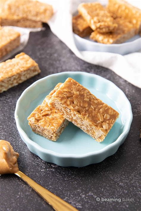 Peanut Butter Granola Bars 3 Ingredient Beaming Baker