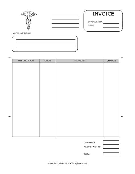 Healthcare Invoice Template Fill Out Sign Online And Download Pdf