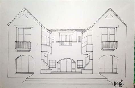 Dibujo Casa Mansi N Dibujo De Casa Casas Mansiones Casas Blancas