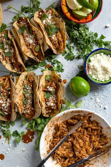 Slow Cooker Chicken Mole Tacos The Stay At Home Chef