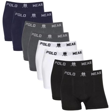 Kit Cueca Boxer Masculino Polo Wear Cuecas Box Masculina Adulto Sem