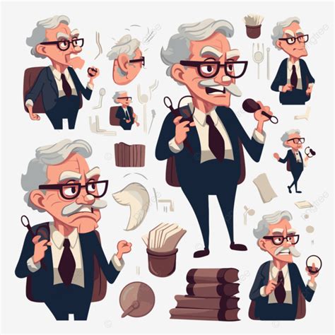 Advocate Clipart An Old Man With A Moustache Cartoon Vector, Advocate ...