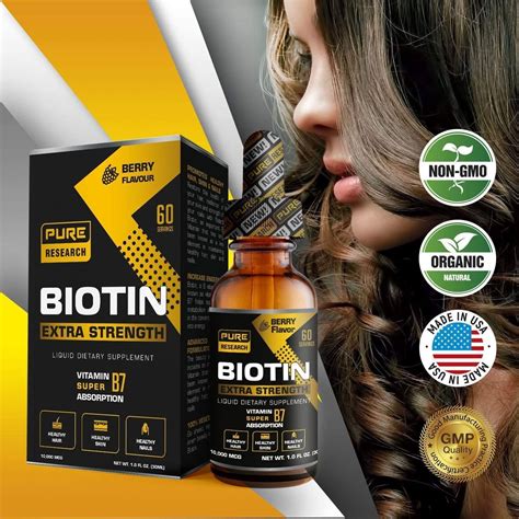 Biotin And Collagen 25 000mcg Hair Growth Liquid Drops Supports Strong