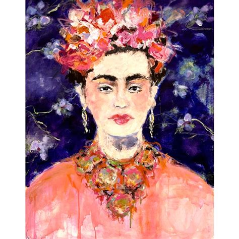 Frida Kahlo Contemporary Original Expressionist Portrait Painting By