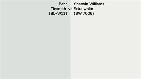 Behr Tinsmith Bl W Vs Sherwin Williams Extra White Sw Side