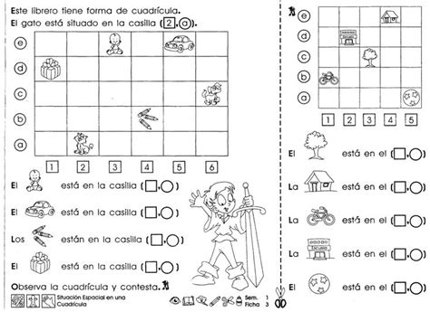 Situaci N Espacial En Una Cuadr Cula Er Grado Actividades Para