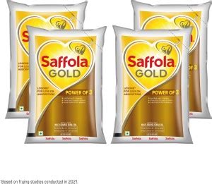 Saffola Gold Power Of Blend Of Rice Bran Sunflower Blended Oil