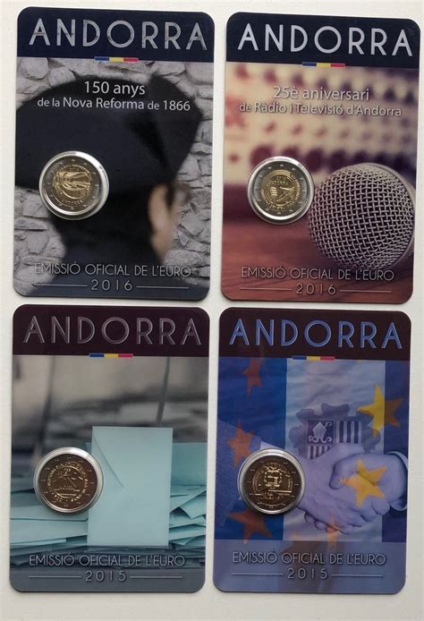 Andorra 2 Euro 2015 2016 4 Coincards Catawiki