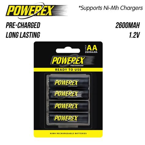 Powerex Maha Rechargeable Batteries Aa 2600mah 2700mah Pro Battery