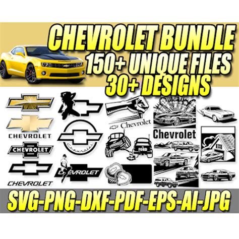 Chevrolet SVG MEGA BUNDLE American Car Svg Camaro Svg Chevy - Inspire Uplift