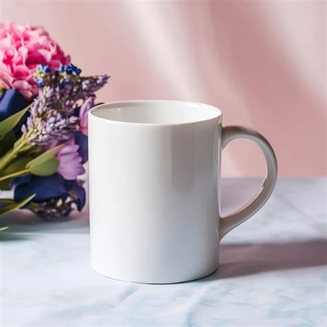 Modelo De Caneca Branca Em Branco Foto Premium