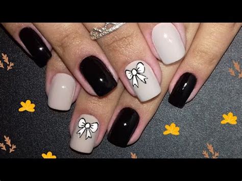 Fácil decoração de unhas laço branco Dai Pereira YouTube