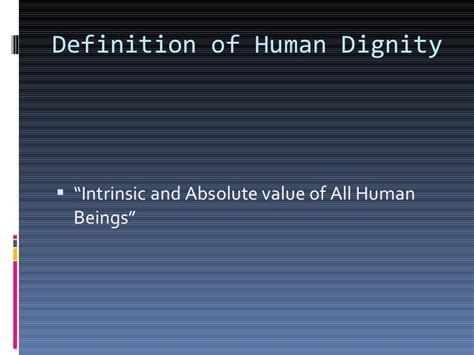 Presentation Human Dignity